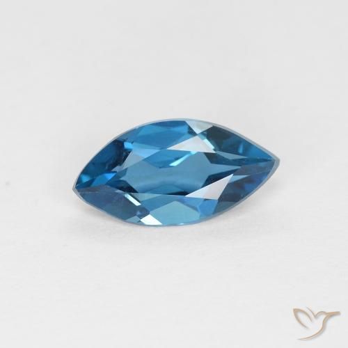 0.89ct Natural Londres Azul Topázio, Marquesa, VVS-VS