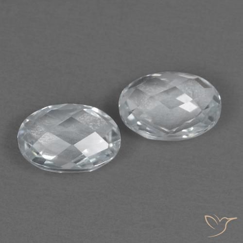 Pedras preciosas de Topázio Branco natural de 1.34 ct, oval, VVS