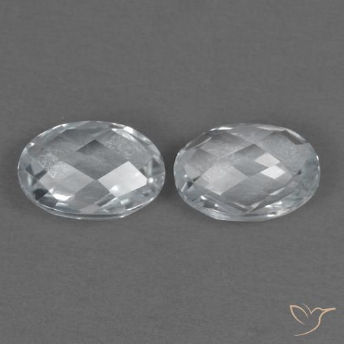 Pedras preciosas de Topázio Branco natural de 1.34 ct, oval, VVS