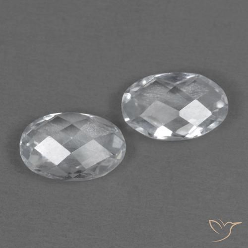 0.99ctw Natural Branco Topázio, oval, VVS
