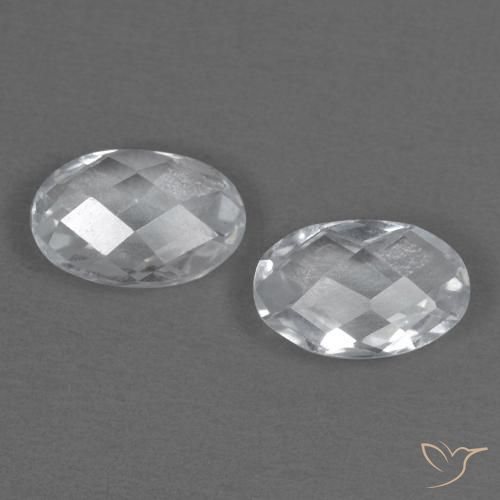 Pedras preciosas de Topázio Branco natural de 0.99 ct, oval, VVS