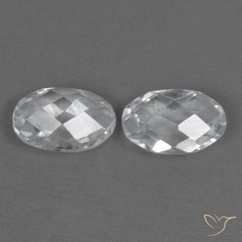 Pedras preciosas de Topázio Branco natural de 0.99 ct, oval, VVS