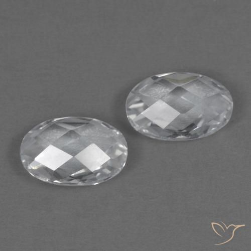 Pedras preciosas de Topázio Branco natural de 1.00 ct, oval, VVS