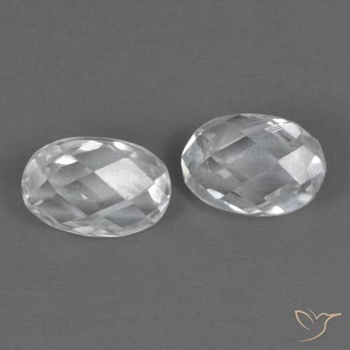 Pedras preciosas de Topázio Branco natural de 1.42 ct, oval, VVS