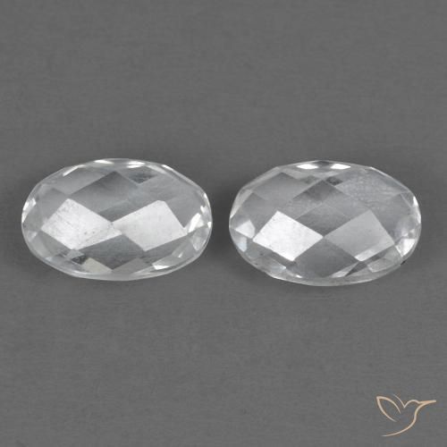 Pedras preciosas de Topázio Branco natural de 1.42 ct, oval, VVS
