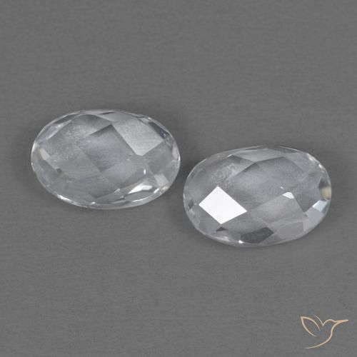 Pedras preciosas de Topázio Branco natural de 1.32 ct, oval, VVS