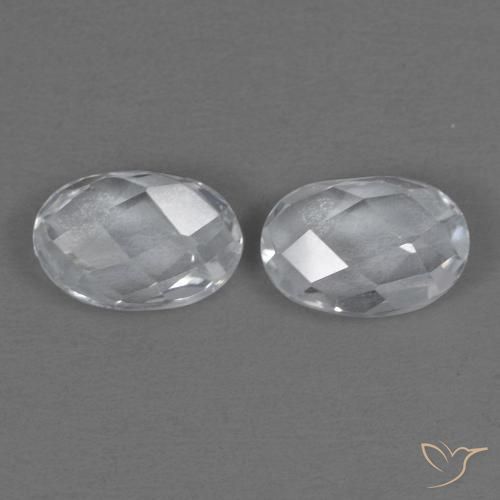 Pedras preciosas de Topázio Branco natural de 1.32 ct, oval, VVS