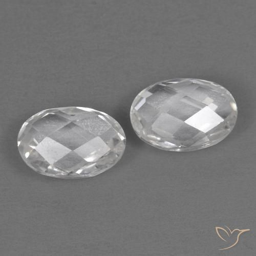 Pedras preciosas de Topázio Branco natural de 1.30 ct, oval, VVS