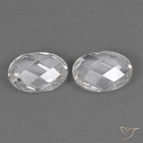 Pedras preciosas de Topázio Branco natural de 1.30 ct, oval, VVS