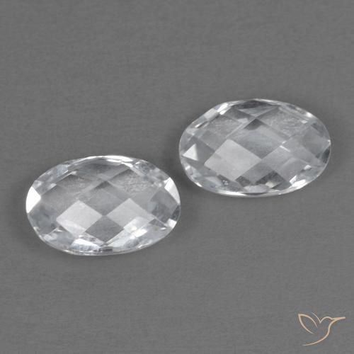 Pedras preciosas de Topázio Branco natural de 1.07 ct, oval, VVS