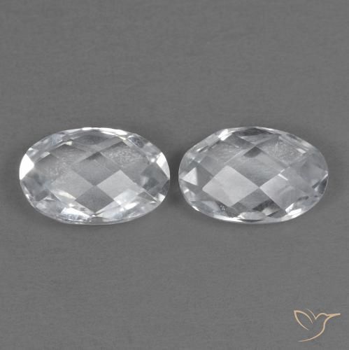 Pedras preciosas de Topázio Branco natural de 1.07 ct, oval, VVS