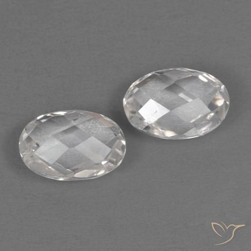 Pedras preciosas de Topázio Branco natural de 1.32 ct, oval, VVS