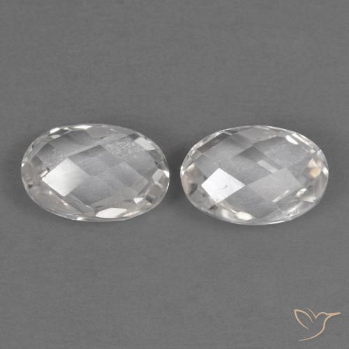 Pedras preciosas de Topázio Branco natural de 1.32 ct, oval, VVS