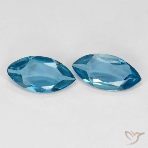 Pedras preciosas de Topázio Londres Azul natural de 1.99 ct, Marquesa, VS