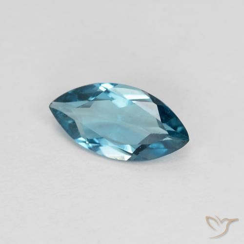 Topázio azul natural 0,93ct, marquise, VVS-VS