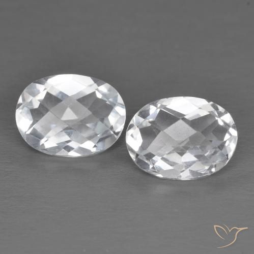 Pedras preciosas de Topázio Branco natural de 3.02 ct, oval, VVS