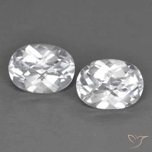 Pedras preciosas de Topázio Branco natural de 3.40 ct, oval, VVS