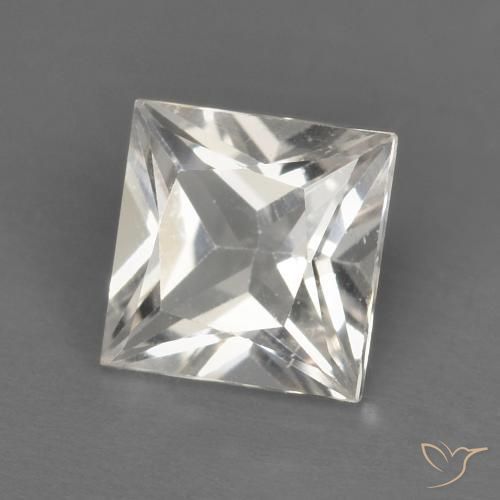 Topázio Branco claro Natural 1.24ct, Quadrado, VVS
