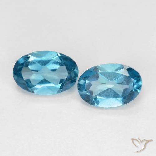 1.28ctw Natural Londres Azul Topázio, oval, VVS-VS