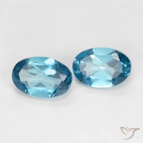 Pedras preciosas de Topázio Londres Azul natural de 1.28 ct, oval, VVS-VS