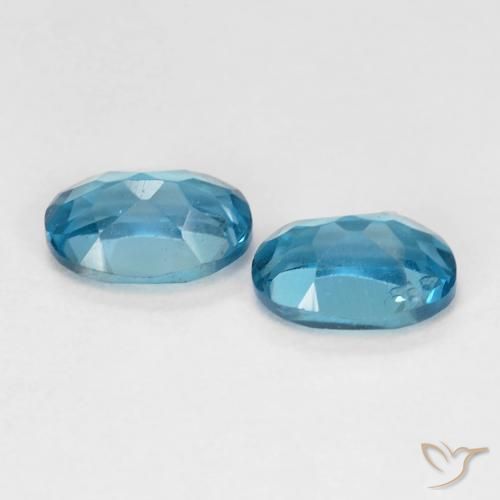 Pedras preciosas de Topázio Londres Azul natural de 1.28 ct, oval, VVS-VS