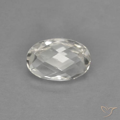 0.64ct Natural branco quente Topázio, oval, VS