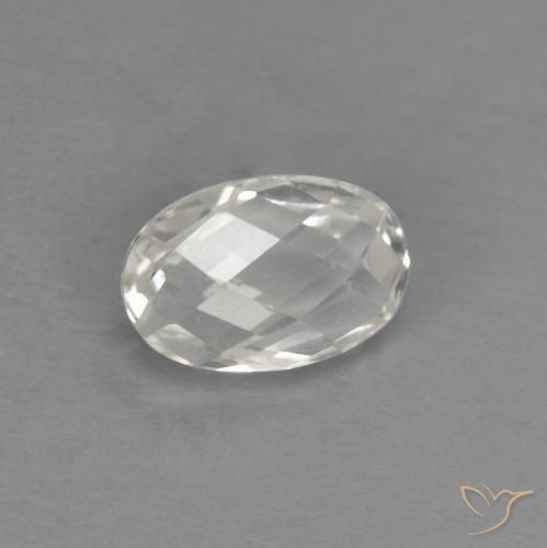 Topázio branco quente Natural 0.64ct, oval, VS
