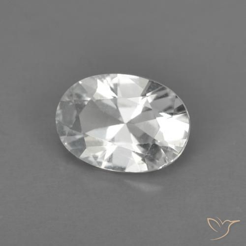 0.87ct Natural branco quente Topázio, oval, VS
