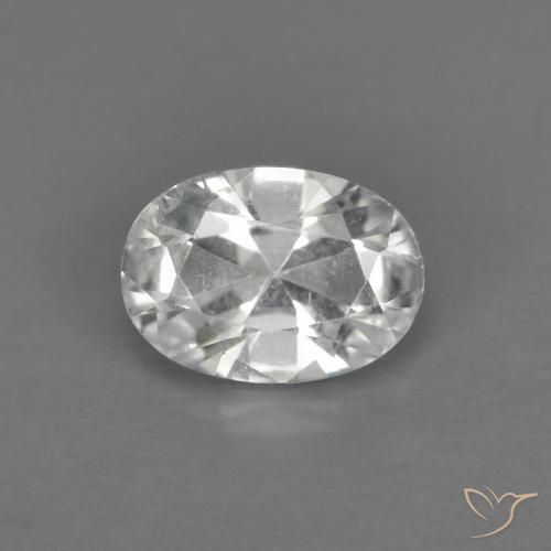Topázio branco quente Natural 0.87ct, oval, VS