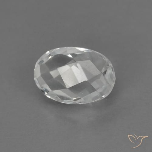 Topázio branco quente Natural 0.67ct, oval, VVS-VS