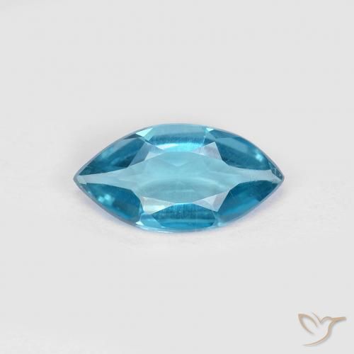 0.91ct Natural Londres Azul Topázio, Marquesa, VS