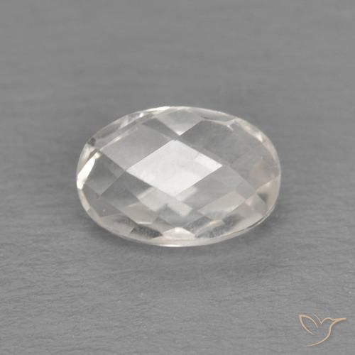 0.68ct Natural branco quente Topázio, oval, VVS