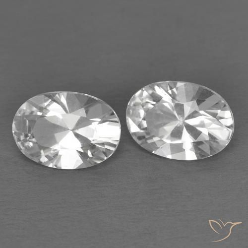 Pedras preciosas de Topázio Branco natural de 1.79 ct, oval, VVS-VS