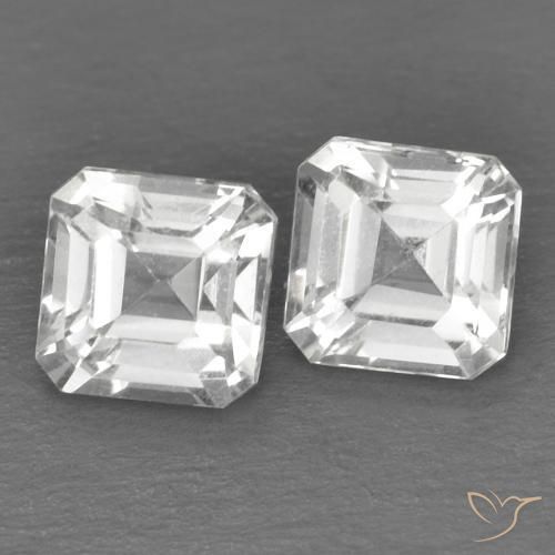 Pedras preciosas de Topázio Branco natural de 1.66 ct, Corte Octógono / Esmeralda, VVS-VS