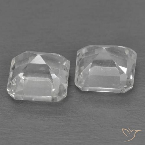 Pedras preciosas de Topázio Branco natural de 1.66 ct, Corte Octógono / Esmeralda, VVS-VS
