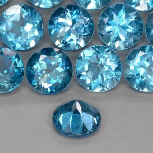 Topázio Londres Azul Natural 0.94ct, Redondo, VS