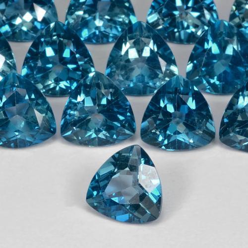 Topázio Londres Azul Natural 0.96ct, Trilhão, VS
