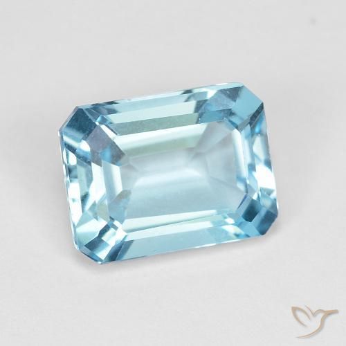 Topázio Azul Suíço Natural 1.96ct, Corte Octógono / Esmeralda, VVS