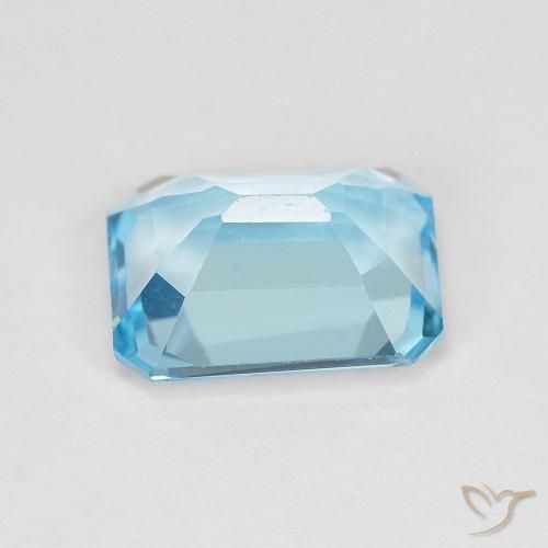 Topázio Azul Suíço Natural 1.96ct, Corte Octógono / Esmeralda, VVS