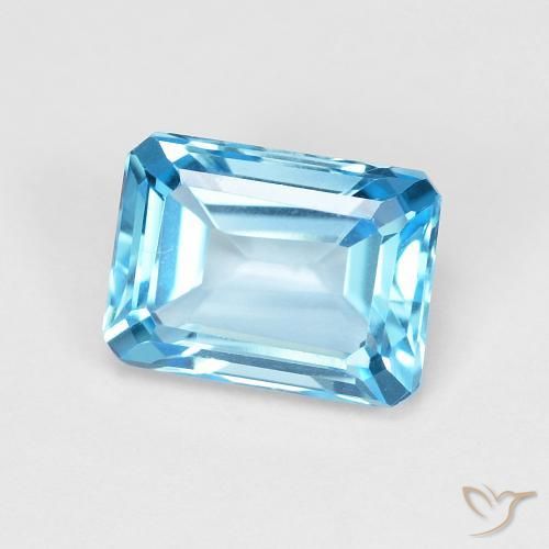 Topázio Azul Suíço Natural 1.91ct, Corte Octógono / Esmeralda, VVS