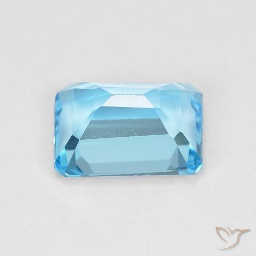 Topázio Azul Suíço Natural 1.91ct, Corte Octógono / Esmeralda, VVS
