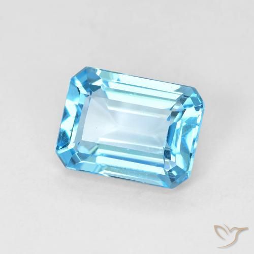 Topázio Azul Suíço Natural 1.99ct, Corte Octógono / Esmeralda, VVS