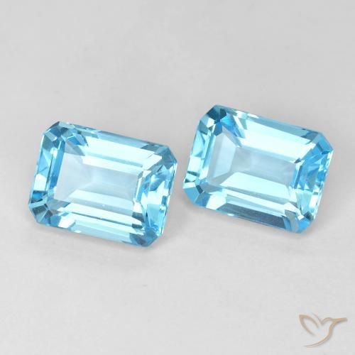 Pedras preciosas de Topázio Azul Suíço natural de 4.03 ct, Corte Octógono / Esmeralda, VVS