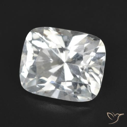 Topázio branco quente Natural 6.43ct, Almofada, VVS