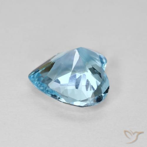 Topázio Céu azul Natural 2.87ct, Coração, VVS