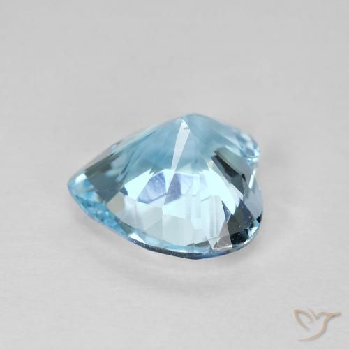 Topázio Céu azul Natural 3.03ct, Coração, VVS-VS