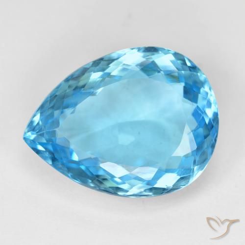16.13ct Natural Azul Suíço Topázio, Formato de pêra, VVS