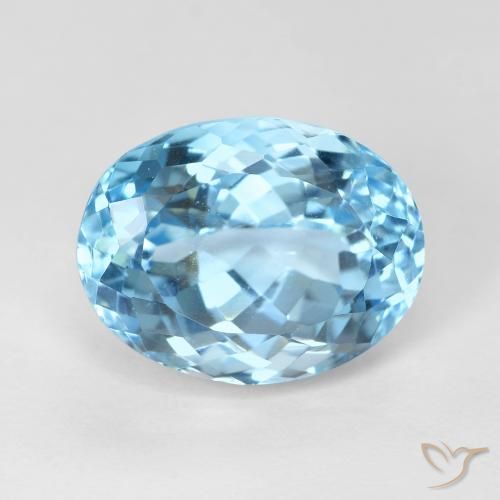 10.16ct Natural Céu azul Topázio, oval, VVS-VS