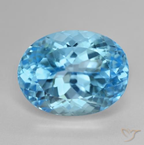 21.41ct Natural Azul Suíço Topázio, oval, VVS-VS