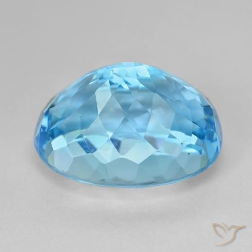Topázio Azul Suíço Natural 21.41ct, oval, VVS-VS